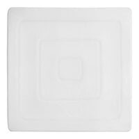 Acopa 12" Square Bright White Porcelain Flat Plate - 6/Case