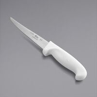 Choice 5" Serrated Edge Utility Knife with White Handle