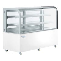 Avantco BCD-60 60 inch Curved Glass White Dry Bakery Display Case