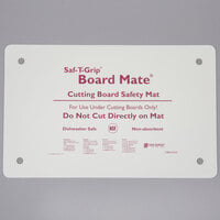 San Jamar CBM1016 Saf-T-Grip Board-Mate 16" x 10" White Cutting Board Mat