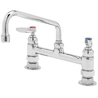 T&S B-0220-060X Deck Mounted Pantry Faucet with 8" Adjustable Centers, 8" Swing Nozzle, and Eterna Cartridges