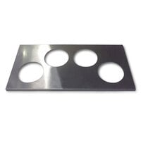 APW Wyott 56640 4 Hole Adapter Plate with 6 1/2 inch Openings