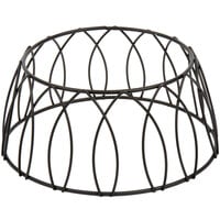 Acopa 4" Round Black Patterned Metal Display Stand