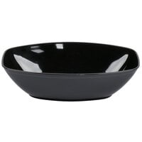 Fineline 456.BK Platter Pleasers 64 oz. Black Plastic Oval Luau Bowl - 50/Case