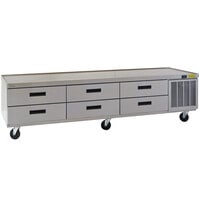 Delfield F2996CP 96" 6 Drawer Low Profile Refrigerated Chef Base
