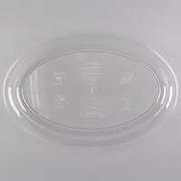 Fineline 484.CL Platter Pleasers 21" x 14" Clear Plastic Oval Cater Tray - 20/Case