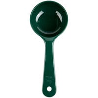 Carlisle 492808 Measure Misers 4 oz. Forest Green Acetal Short Handle Portion Spoon