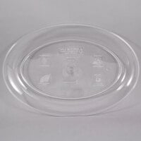 Fineline 483.CL Platter Pleasers 16" x 11" Clear Plastic Oval Cater Tray - 25/Case