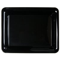Fineline RC471.BK Platter Pleasers 10" x 8" Black Plastic Rectangular Cater Tray - 25/Case