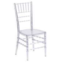 Flash Furniture BH-ICE-CRYSTAL-GG Elegance Chiavari Transparent Polycarbonate Outdoor / Indoor Stackable Chair