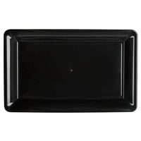 Fineline RC473.BK Platter Pleasers 18" x 12" Black Plastic Rectangular Cater Tray - 20/Case