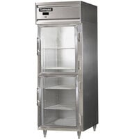 Continental D1RESNSSGDHD 29" Half Glass Door Extra Wide Shallow Depth Reach-In Refrigerator