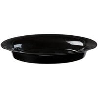 Fineline OVB09128.BK Platter Pleasers 128 oz. Black Plastic Oval Catering Bowl - 25/Case
