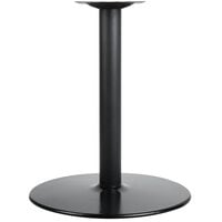 BFM Seating 30" Sand Black Stamped Steel Counter Height Indoor Round Table Base, 4" Column