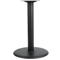 BFM Seating 22" Sand Black Stamped Steel Counter Height Indoor Round Table Base, 4" Column