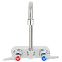 T&S B-1115-132XF1CR Wall Mounted Workboard Faucet with 4" Centers, 2 7/8" Gooseneck Spout, 1 GPM Aerator, Cerama Cartridges, and Lever Handles
