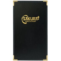 Menu Solutions RS110G Royal Select Series 11" x 17" Customizable Leather-Like Single View Menu Cover
