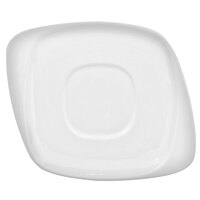 CAC WH-2 White Pearl 5 1/2" x 5" New Bone White Porcelain Saucer - 36/Case