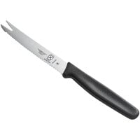 Mercer Culinary M33930B Millennia® 4 1/4" Serrated Two-Tine Tomato / Bar Knife