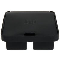Tablecraft BSCT2 Black Silicone 4 Compartment 1 3/4" Cube Ice Mold with Lid