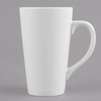 Libbey TBM-14 14 oz. Ultra Bright White Porcelain Tall Bistro Mug - 12/Case
