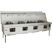 Town Y-4-SS-N York™ Four Chamber Natural Gas Wok Range with (3) 13" Mandarin and (1) 20" Cantonese Chambers - 362,000 BTU
