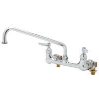 T&S B-0231-VF22-EL Vandal-Resistant Wall Mounted Pantry Faucet with 8" Adjustable Centers, 12" Swing Nozzle, and Eterna Cartridges, and Installation Kit