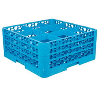 Carlisle RG9-314 OptiClean 9 Compartment Glass Rack with 3 Extenders