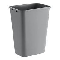 Lavex 41 Qt. / 10 Gallon Gray Rectangular Wastebasket / Trash Can