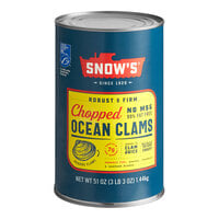Snow's 51 oz. Chopped Ocean Clams - 12/Case