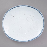 10 Strawberry Street ARCTIC-5REC Arctic Blue 6" Rectangular Bread and Butter Porcelain Plate - 36/Pack