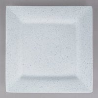 10 Strawberry Street WTR-12SQ-BS Blue Speckled 11 5/8" Square Porcelain Charger Plate - 6/Pack