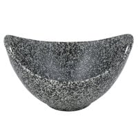 10 Strawberry Street WTR-8CUTOUTBWL-G Granite 24 oz. Porcelain Curve Bowl with Cut-Out Handles - 12/Case