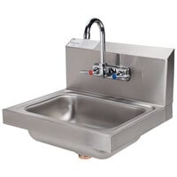 Advance Tabco 7-PS-60 Hand Sink with Splash Mount Faucet - 17 1/4 inch x 15 1/4 inch