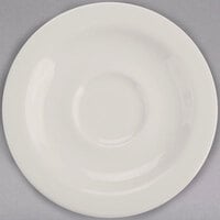 Homer Laughlin by Steelite International HL28500 4 7/8" Unique Ivory (American White) China A.D. Saucer - 36/Case