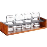 Acopa Write-On Drop-In Flight Carrier with Barbary Tasting Glasses