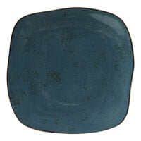 Tuxton GGE-501 TuxTrendz Artisan Geode Azure 9" China Square Plate - 12/Case