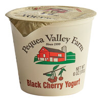 Pequea Valley Farm Amish-Made 100% Grass Fed Black Cherry Yogurt 6 oz. - 6/Case