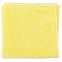 Unger MB40J SmartColor MicroWipe 16" x 16" Yellow Medium-Duty Microfiber Cleaning Cloth   - 10/Pack