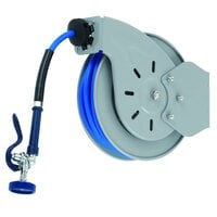 T&S B-7232-01-ESB36 Wall Mounted Hose Reel with 35' Hose, 4+ GPM Spray Valve, Swivel, Swing Bracket, and 36" Supply Hose