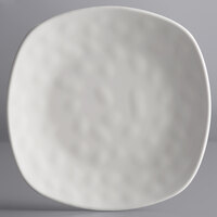 Elite Global Solutions RT8SQ-OW Tenaya 8" Off White Square Melamine Plate with Rounded Edges   - 6/Case