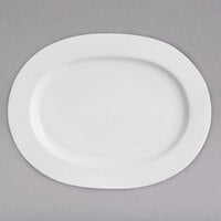Chef & Sommelier FN063 Infinity 8 1/2" x 11 1/4" White Bone China Oval Platter by Arc Cardinal - 12/Case