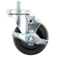 4" Refrigeration Swivel Stem Caster with Brake for Turbo Air TOM, TGM, TPR, and TGF Series