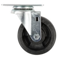 4" High-Temp Swivel Plate Caster with Built-In Zerk Grease Fitting
