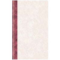 Choice 8 1/2" x 14" Menu Paper Left Insert - Ribbed Marble Border - 100/Pack