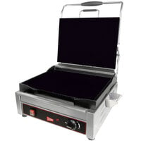 Cecilware SG1LF Single Plus Panini Sandwich Grill with Flat Grill Surfaces - 14 1/8" x 11" Cooking Surface - 120V, 1800W
