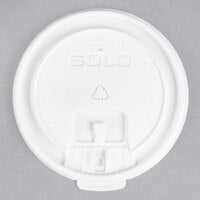 Solo LB3161 12, 16, and 20 oz. White Plastic Tab Lid - 100/Pack