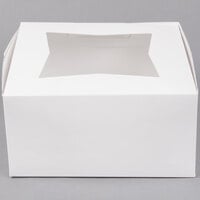 10" x 10" x 5" White Window Cake / Bakery Box - 10/Pack