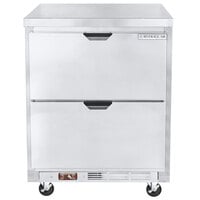 Beverage-Air WTRD27AHC-2-FLT-23 27" Compact ADA Height Worktop Refrigerator with Two Drawers