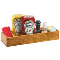 Cal-Mil 3669-99 Madera Rustic Pine 15 3/4" x 5" x 2 1/2" 3 Section Condiment Caddy